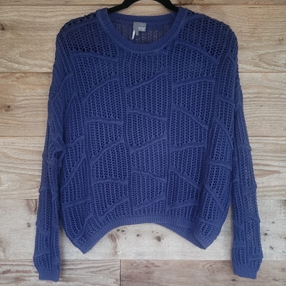 Urban Outfitters Sparle and Fade Blue Open Knit Sweater Size XSmall